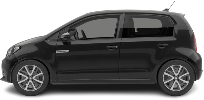 Фотография Seat Mii Electric (2019-2021) сбоку на прозрачном фоне