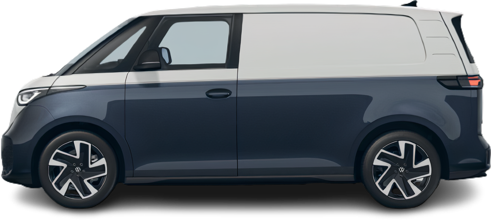Фотография Volkswagen ID.Buzz Cargo Pro 4MOTION (2024-…) сбоку на прозрачном фоне
