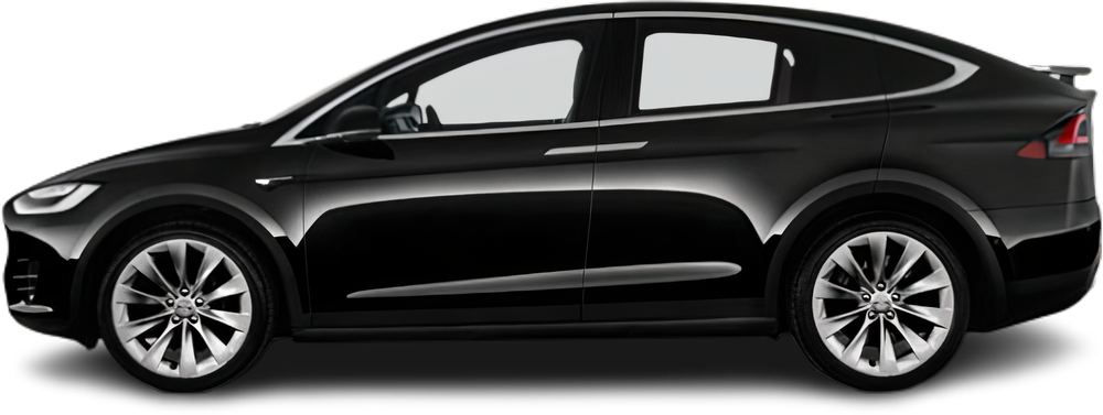 Фотография Tesla Model X 100D (2017-2019) сбоку на прозрачном фоне