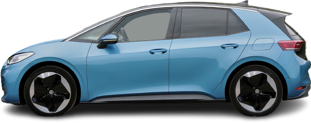 Фотография Volkswagen ID.3 Pro S (2024-…) сбоку на прозрачном фоне