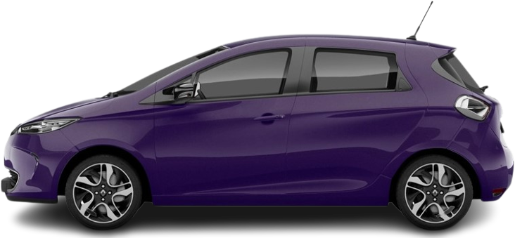 Фотография Renault Zoe Z.E. 40 R75/R90 Entry (2016-2018) сбоку на прозрачном фоне