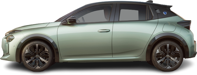 Фотография Lancia Ypsilon (2024-...) сбоку на прозрачном фоне