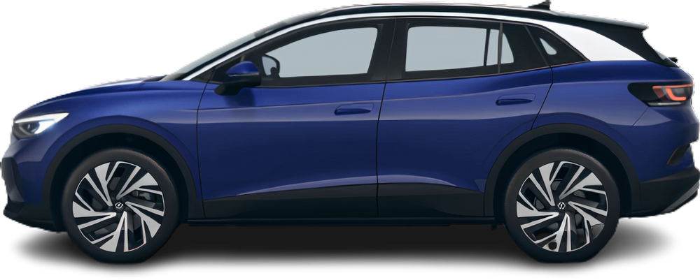 Фотография Volkswagen ID.4 Pro (2022-2023) сбоку на прозрачном фоне
