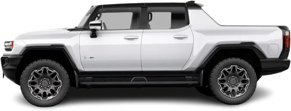 Фотография GMC Hummer EV Pickup 2X (2023-…) сбоку на прозрачном фоне
