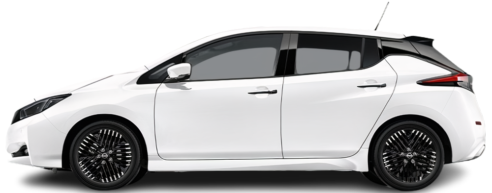 Фотография Nissan Leaf 60 kWh (2022-…) сбоку на прозрачном фоне