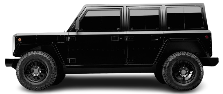 Фотография Bollinger Motors B1 120 kWh сбоку на прозрачном фоне