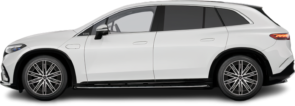 Фотография Mercedes EQS SUV 580 4MATIC (2023-…) сбоку на прозрачном фоне