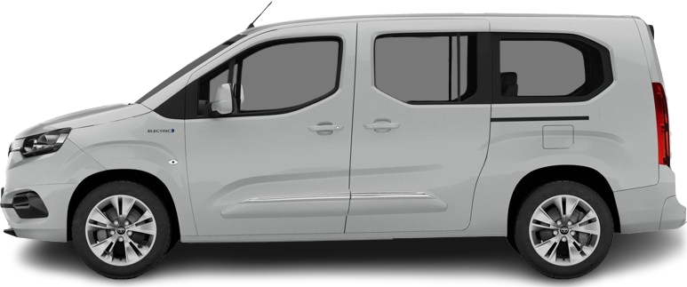 Фотография Toyota Proace City Verso Electric L2 50 kWh (2021-2024) сбоку на прозрачном фоне