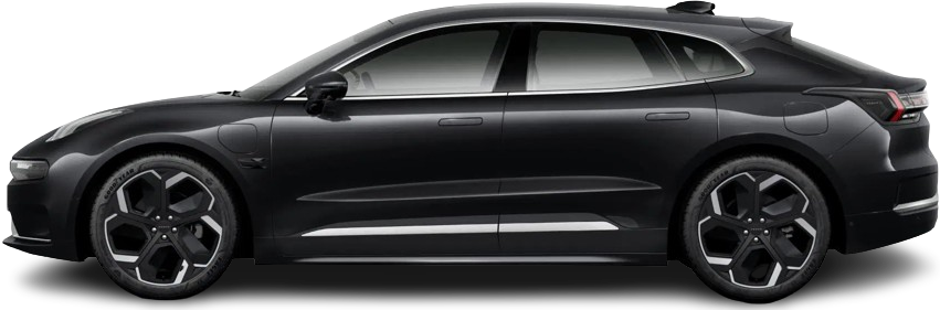 Фотография Zeekr 001 Performance AWD (2023-…) сбоку на прозрачном фоне