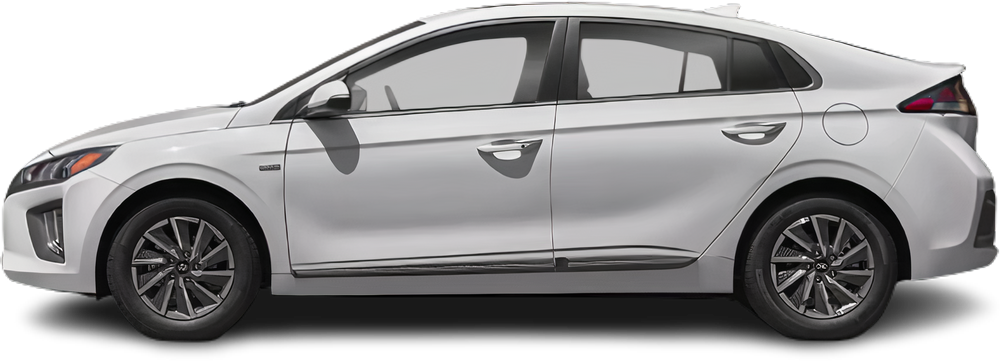 Фотография Hyundai Ioniq Electric Gen 2 (2019-2022) сбоку на прозрачном фоне