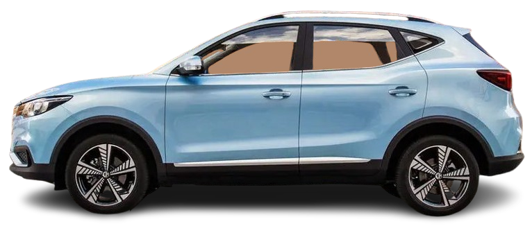Фотография MG ZS EV Gen 1 (2019-2021) сбоку на прозрачном фоне