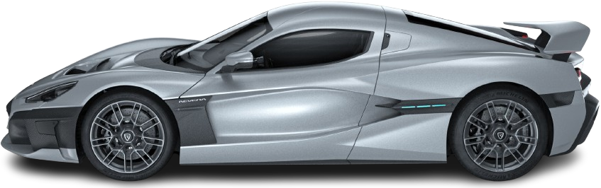 Фотография Rimac Nevera (2022-…) сбоку на прозрачном фоне