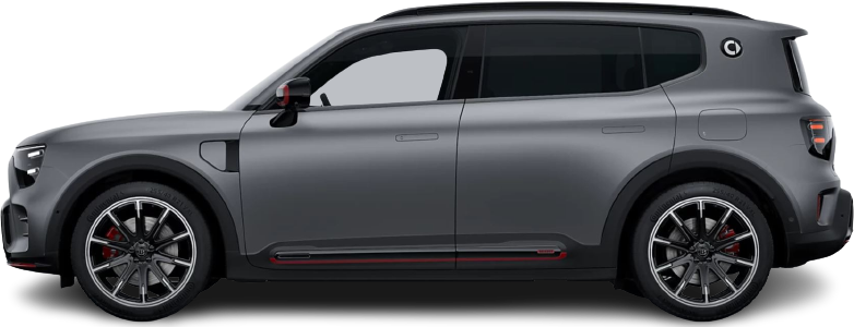 Фотография Smart #5 Brabus (2025-…) сбоку на прозрачном фоне