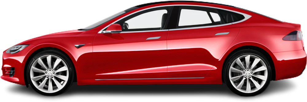 Фотография Tesla Model S Performance (2019-2020) сбоку на прозрачном фоне