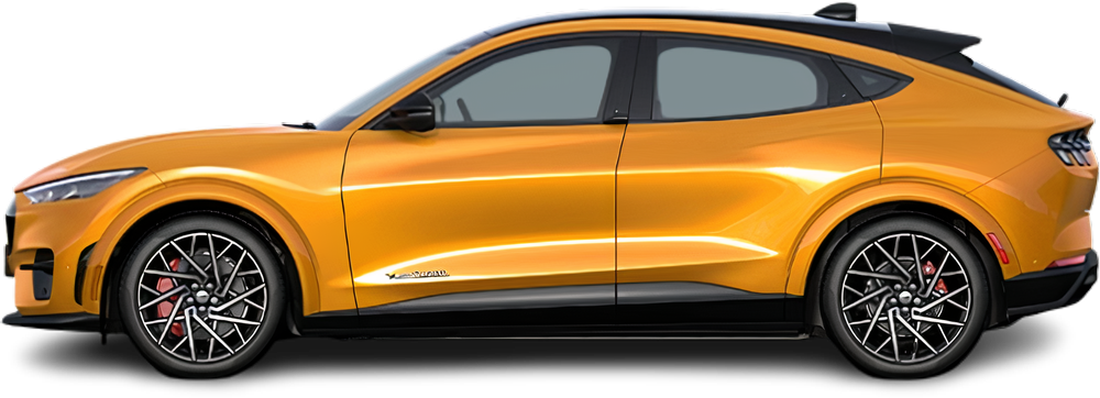 Фотография Ford Mustang Mach-E GT Performance Edition (2021-2023) сбоку на прозрачном фоне