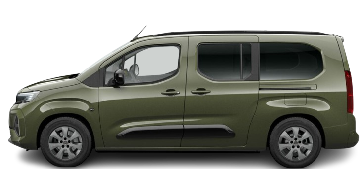 Фотография Opel Combo Electric Life XL 52 kWh (2024-...) сбоку на прозрачном фоне