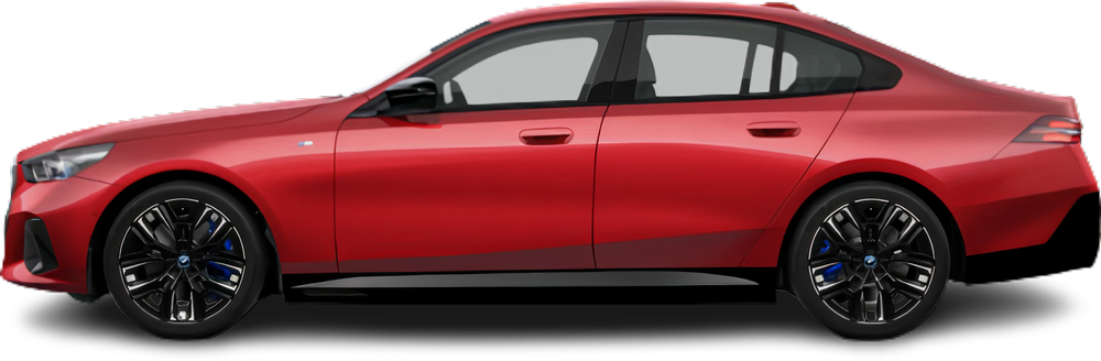 Фотография BMW i5 M60 xDrive (2025-…) сбоку на прозрачном фоне