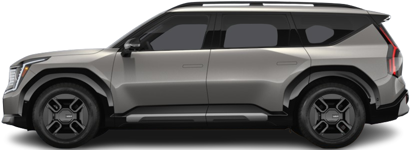 Фотография Kia EV9 GT (2025-…) сбоку на прозрачном фоне