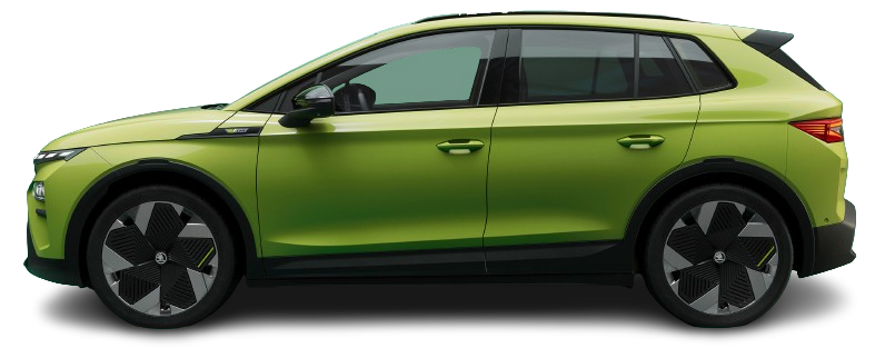 Фотография Škoda Elroq RS (2025-...) сбоку на прозрачном фоне