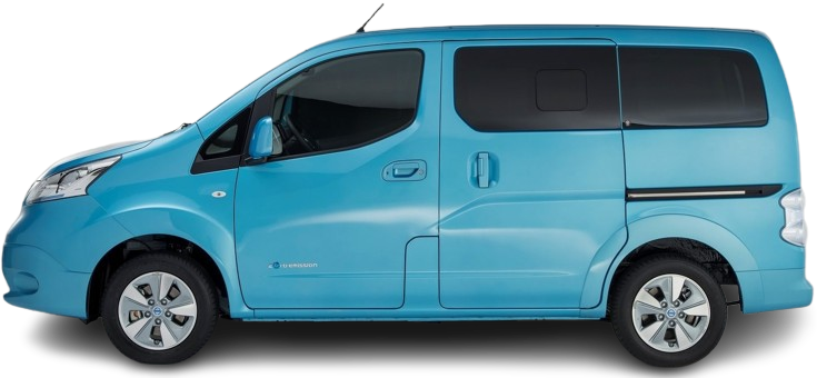 Фотография Nissan e-NV200 Evalia 24 kWh (2014-2018) сбоку на прозрачном фоне
