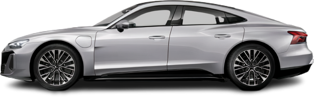 Фотография Audi e-tron GT S (2024-…) сбоку на прозрачном фоне