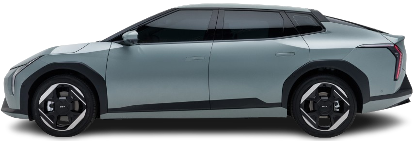 Фотография Kia EV4 Sedan Long Range (2025-…) сбоку на прозрачном фоне