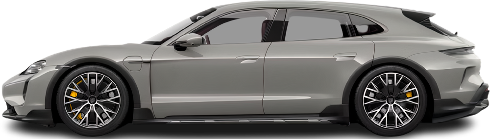 Фотография Porsche Taycan Turbo S Cross Turismo (2021-2024) сбоку на прозрачном фоне
