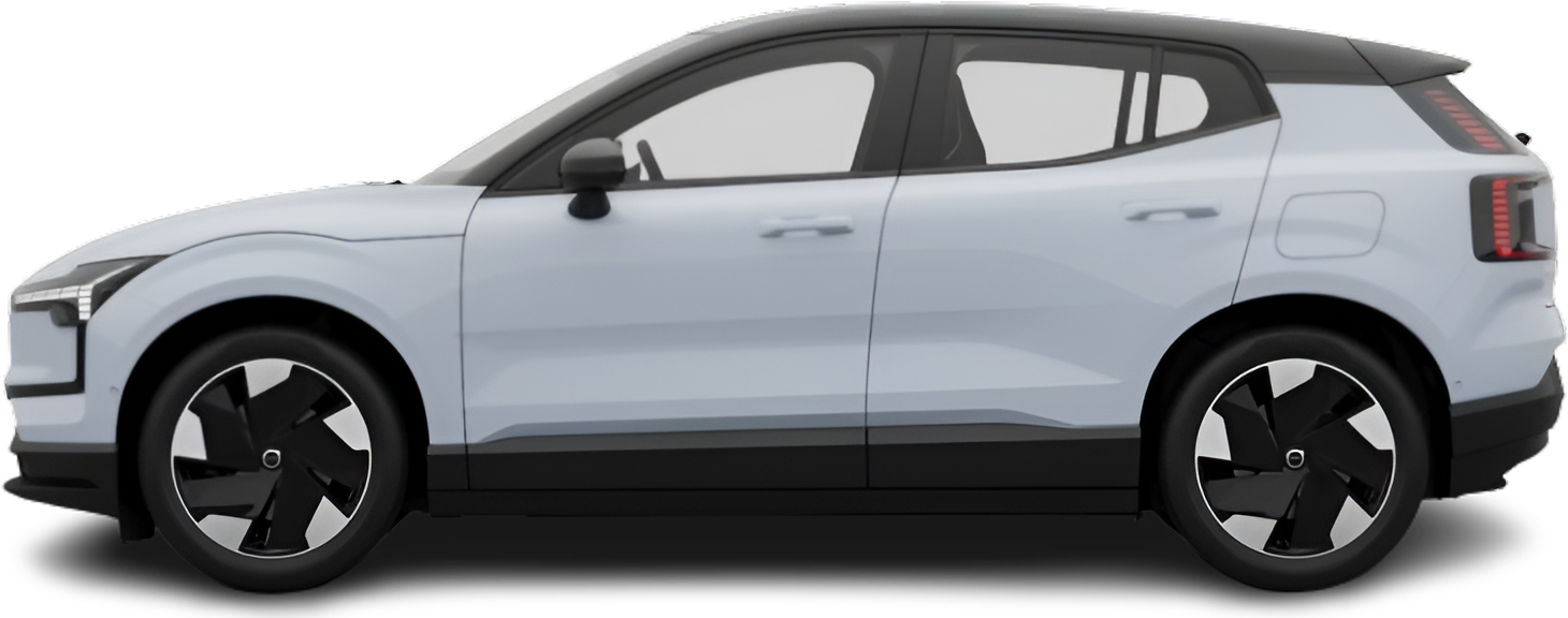 Фотография Volvo EX30 Single Motor (2023-…) сбоку на прозрачном фоне