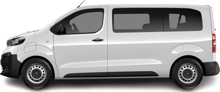 Фотография Citroën e-Jumpy Combi M 75 kWh (2020-2024) сбоку на прозрачном фоне