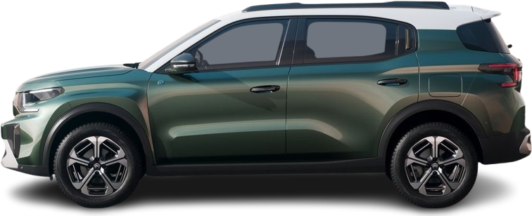 Фотография Citroën e-C3 Aircross (2024-…) сбоку на прозрачном фоне