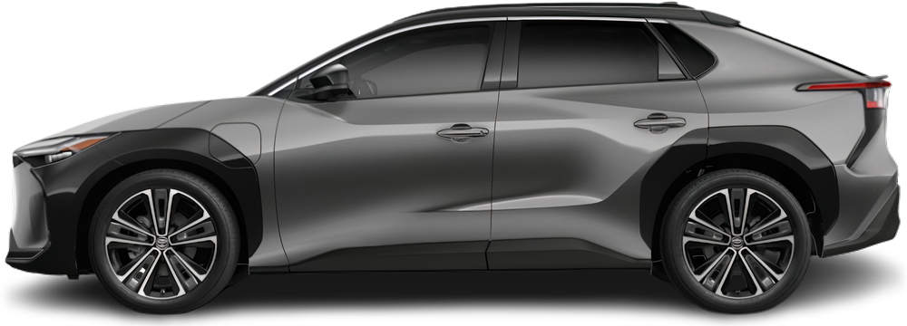 Фотография Toyota bZ4X AWD (2022-2025) сбоку на прозрачном фоне