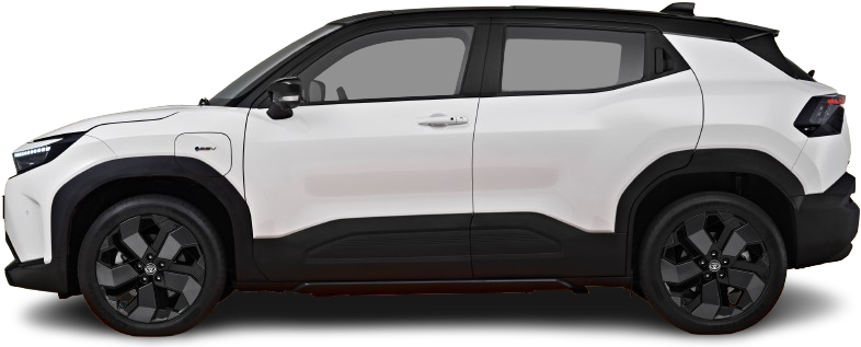 Фотография Toyota Urban Cruiser 49 kWh FWD (2025-…) сбоку на прозрачном фоне