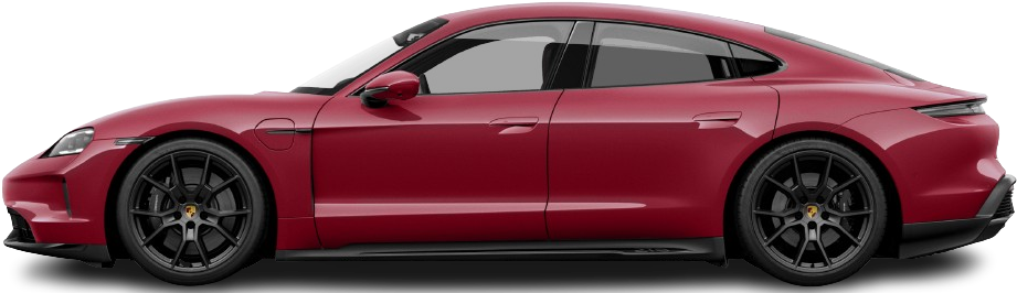 Фотография Porsche Taycan GTS (2024-...) сбоку на прозрачном фоне