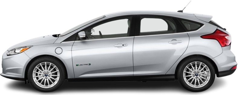 Фотография Ford Focus Electric 23 kWh (2011-2017) сбоку на прозрачном фоне