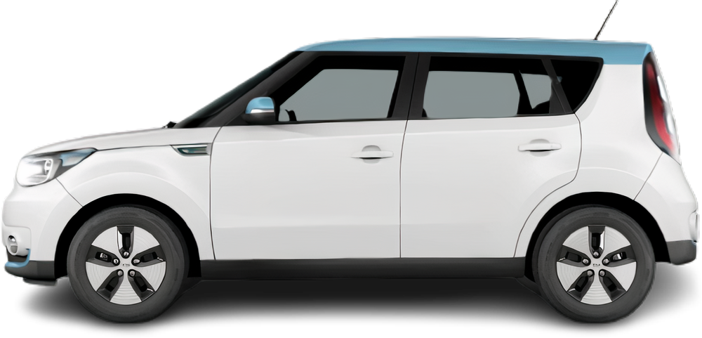 Фотография Kia Soul EV (2014-2017) сбоку на прозрачном фоне