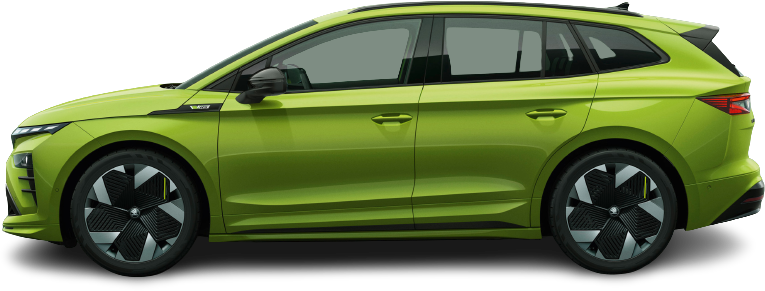 Фотография Škoda Enyaq RS (2025-...) сбоку на прозрачном фоне