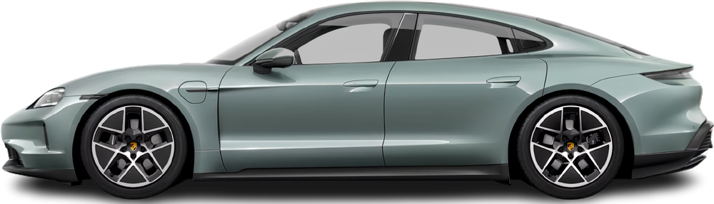 Фотография Porsche Taycan RWD Plus (2024-…) сбоку на прозрачном фоне