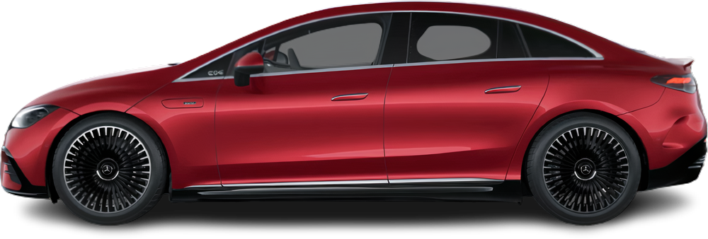 Фотография Mercedes EQE AMG 53 4MATIC+ (2022-…) сбоку на прозрачном фоне