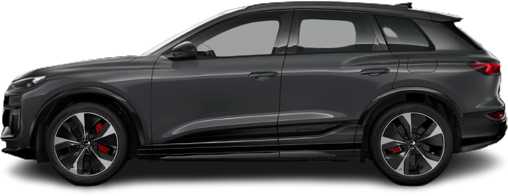 Фотография Audi SQ6 e-tron (2024-…) сбоку на прозрачном фоне
