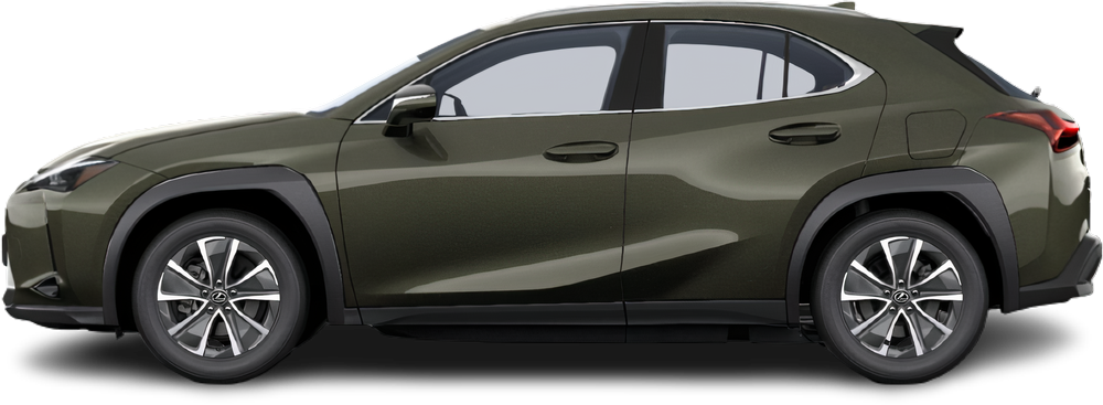 Фотография Lexus UX 300e (2023-…) сбоку на прозрачном фоне