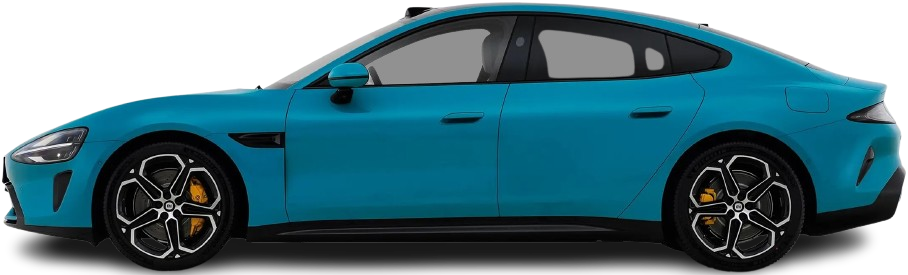 Фотография Xiaomi SU7 (2024-...) сбоку на прозрачном фоне