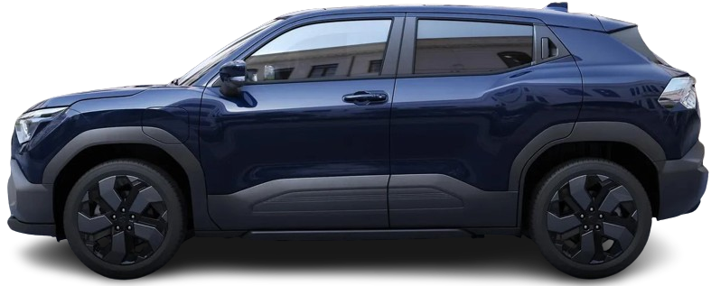 Фотография Suzuki e Vitara 61 kWh FWD (2025-…) сбоку на прозрачном фоне