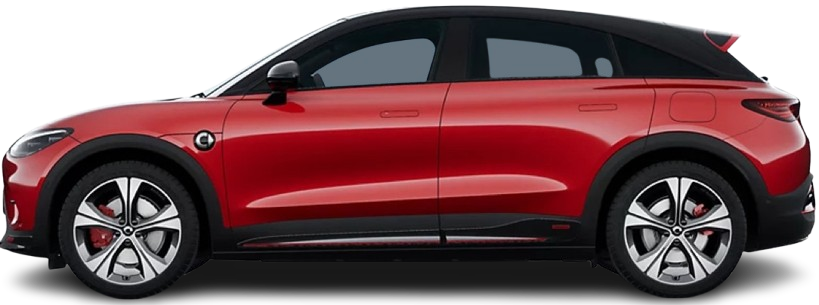 Фотография Smart #3 Brabus (2024-…) сбоку на прозрачном фоне