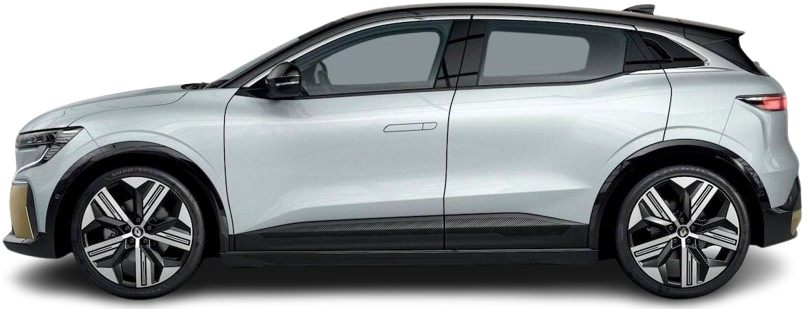 Фотография Renault Megane E-Tech EV60 130hp (2022-…) сбоку на прозрачном фоне