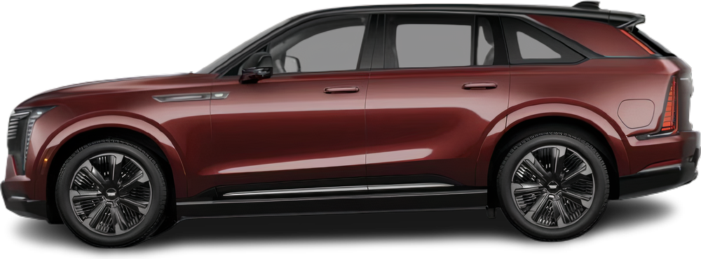 Фотография Cadillac Escalade IQ First Edition (2024-…) сбоку на прозрачном фоне