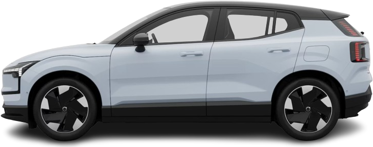 Фотография Volvo EX30 Twin Motor Performance (2023-…) сбоку на прозрачном фоне