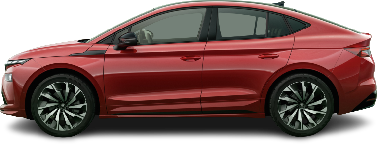 Фотография Škoda Enyaq Coupe 60 (2025-...) сбоку на прозрачном фоне
