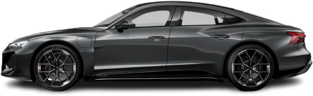 Фотография Audi e-tron GT RS (2024-…) сбоку на прозрачном фоне