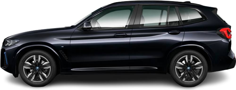 Фотография BMW iX3 Gen 2 (2021-…) сбоку на прозрачном фоне
