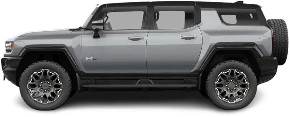 Фотография GMC Hummer EV SUV 2X (2024-…) сбоку на прозрачном фоне